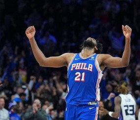 乐鱼VIP-6战5次砍30+！恩比德梦回巅峰，76人北伐搅局